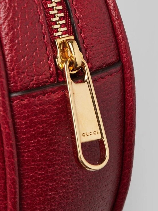 Gucci Red Leather GG Flora Coated Canvas Ophidia Round Mini Backpack Bag main image 8